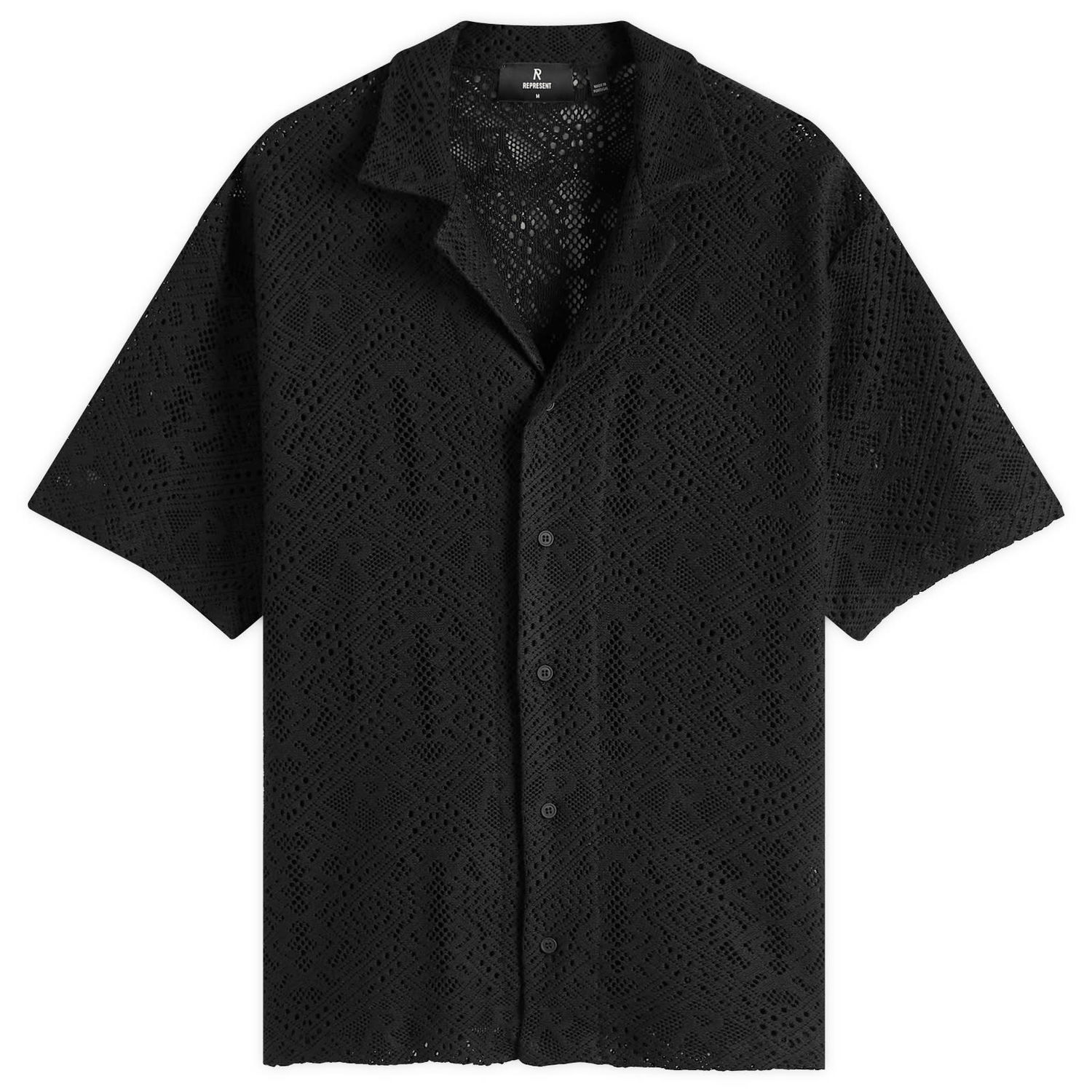 Skjorta Represent Clo Represent Crochet Shirt Svart | MLM3837-01, 0