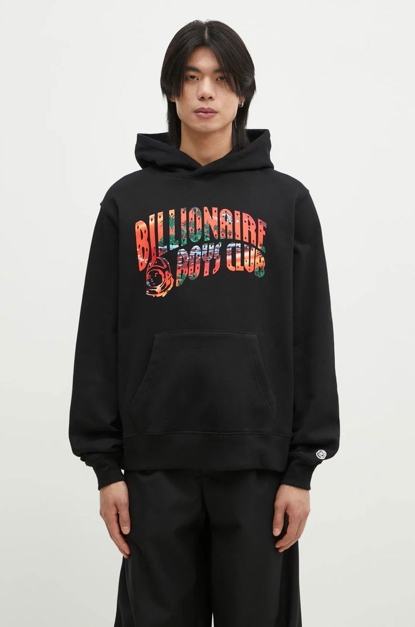 Sweatshirt BILLIONAIRE BOYS CLUB Billionaire Boys Club Tropical Island Fill Arch Logo Popover Hoodie Svart | B24446