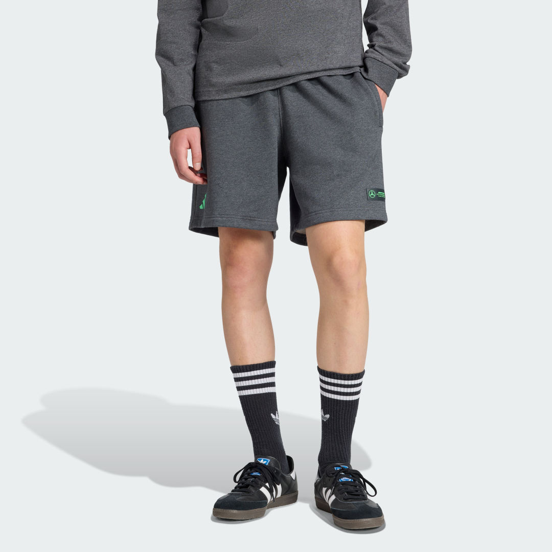 Shorts adidas Performance MERCEDES - AMG PETRONAS FORMULA ONE TEAM PREMIUM SWEAT SHORT Grå | JZ2213, 0