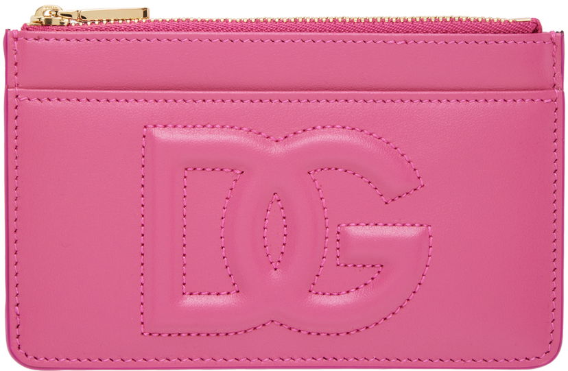 Plånbok Dolce & Gabbana Pink Embossed Card Holder Rosa | BI1261AG081
