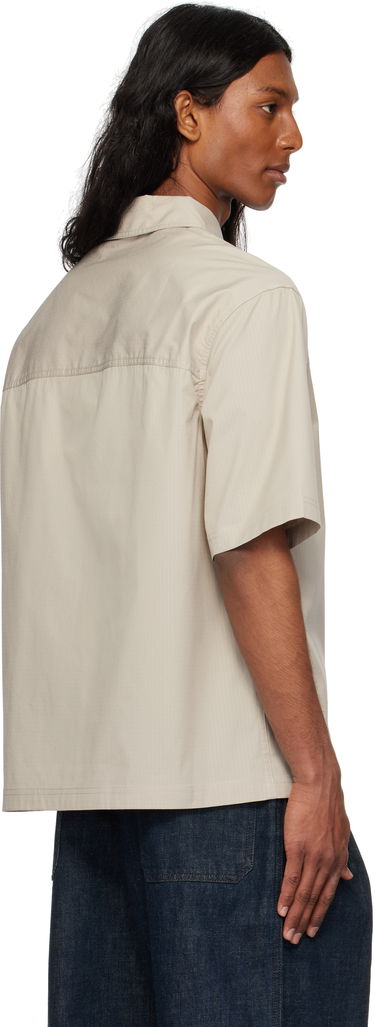 Skjorta MAISON KITSUNÉ Maison Kitsuné Short Sleeve Overshirt Beige | OM00429WW9020, 2