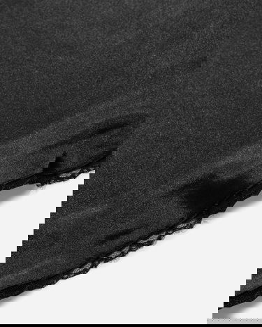 Kjol OpéraSPORT Lea Asymmetrical Satin Mini Skirt with Lace Trim Svart | 59SS25 BLK, 3