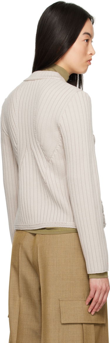 Pufferjacka Moncler Moncler Padded Wool Down Cardigan Beige | 9B000-13 M1131, 2