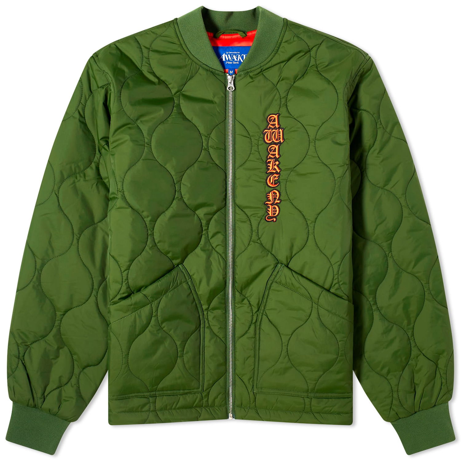Jacka Awake NY Cobra Quilted Bomber Jacket Grön | AWK-FW23-OT003-FST, 0