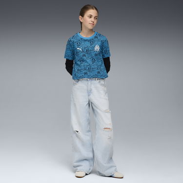 T-shirt Puma Olympique de Marseille FtblCulture All-over Print T-Shirt Blå | 781580_07, 3