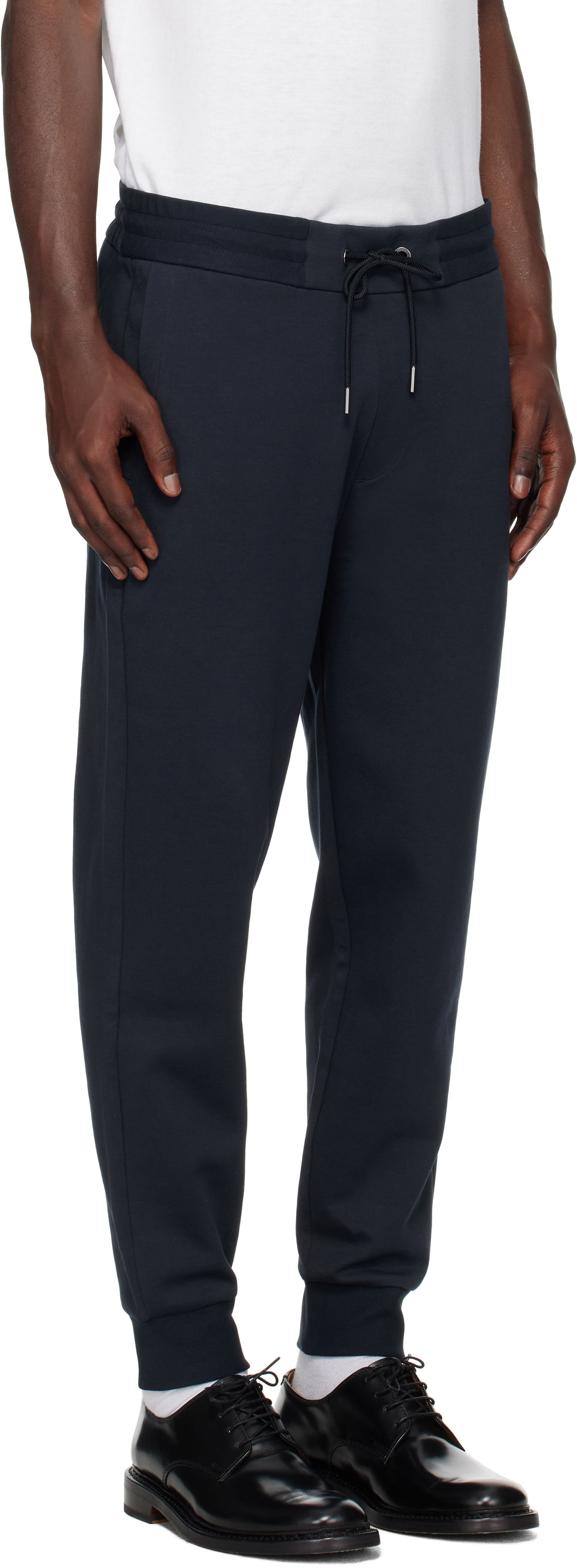 Träningsbyxor BOSS BOSS Drawstring Jersey Cotton Sweatpants Mörkblå | 50520322, 1