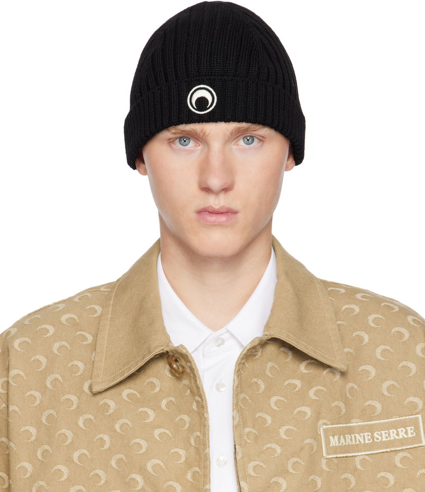 Mössa Marine Serre Logo Knit Beanie Svart | UHG012A CKNI0527