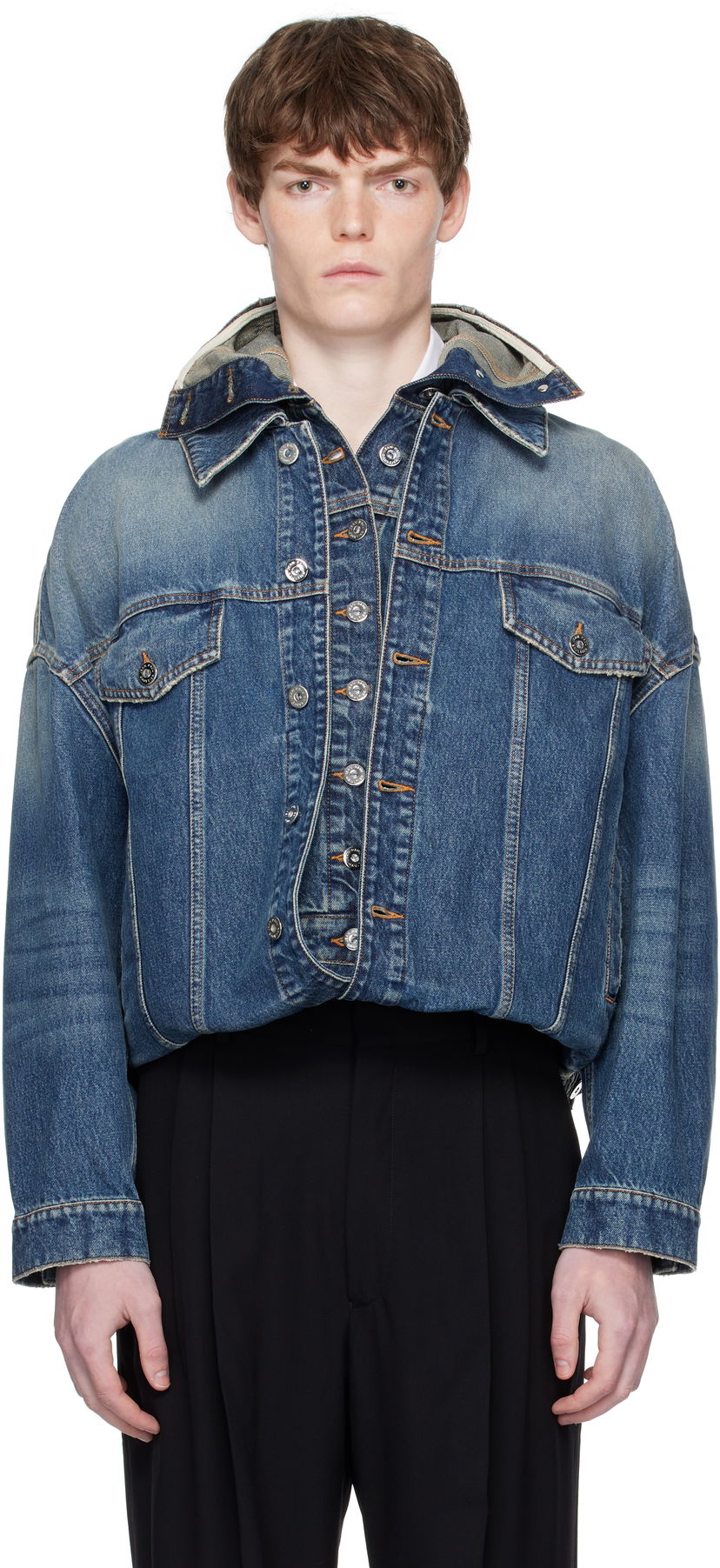 Jacka Jean Paul Gaultier Jean Paul Gaultier 'The Double' Denim Jacket Blå | 25/03-U-JA006-D024-57