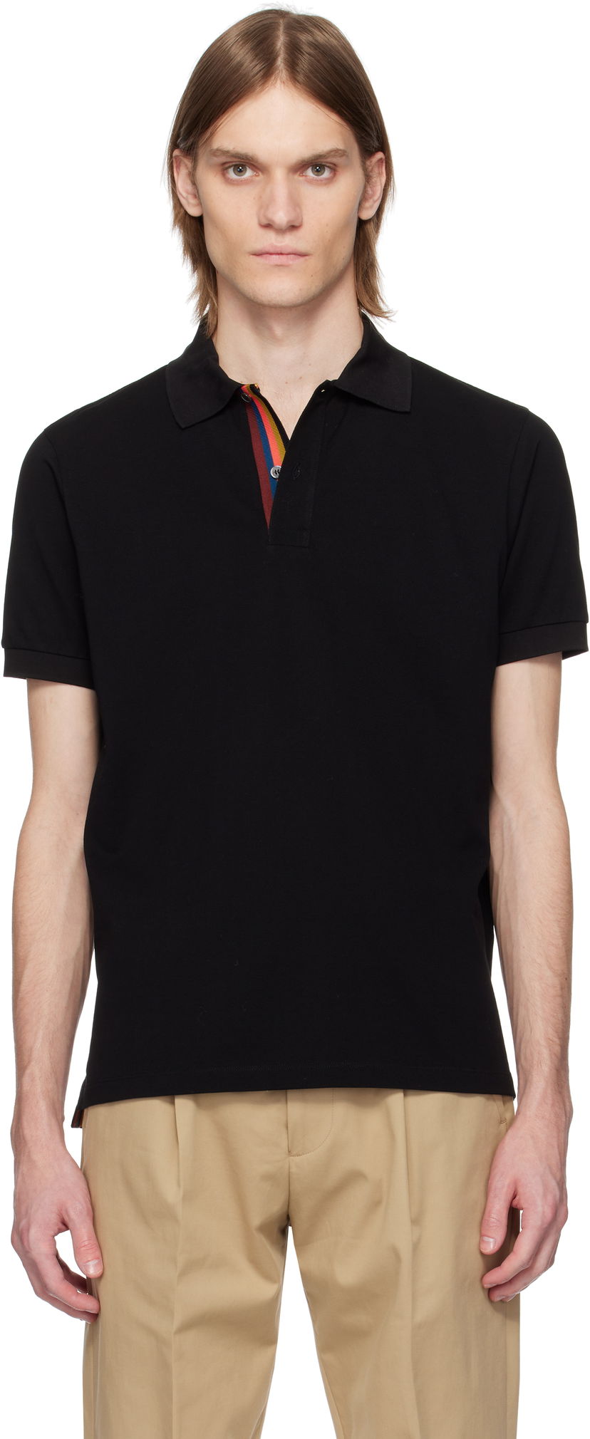 Polotröja Paul Smith Paul Smith Artist Stripe Polo Svart | M1R-698PP-L00086-79