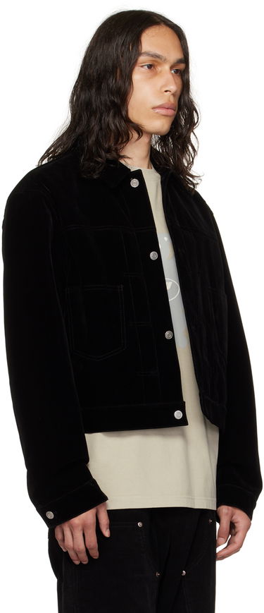 Jacka We11done We11done Velvet Crop Jacket Svart | WD-JK3-23-041-M-BK, 1