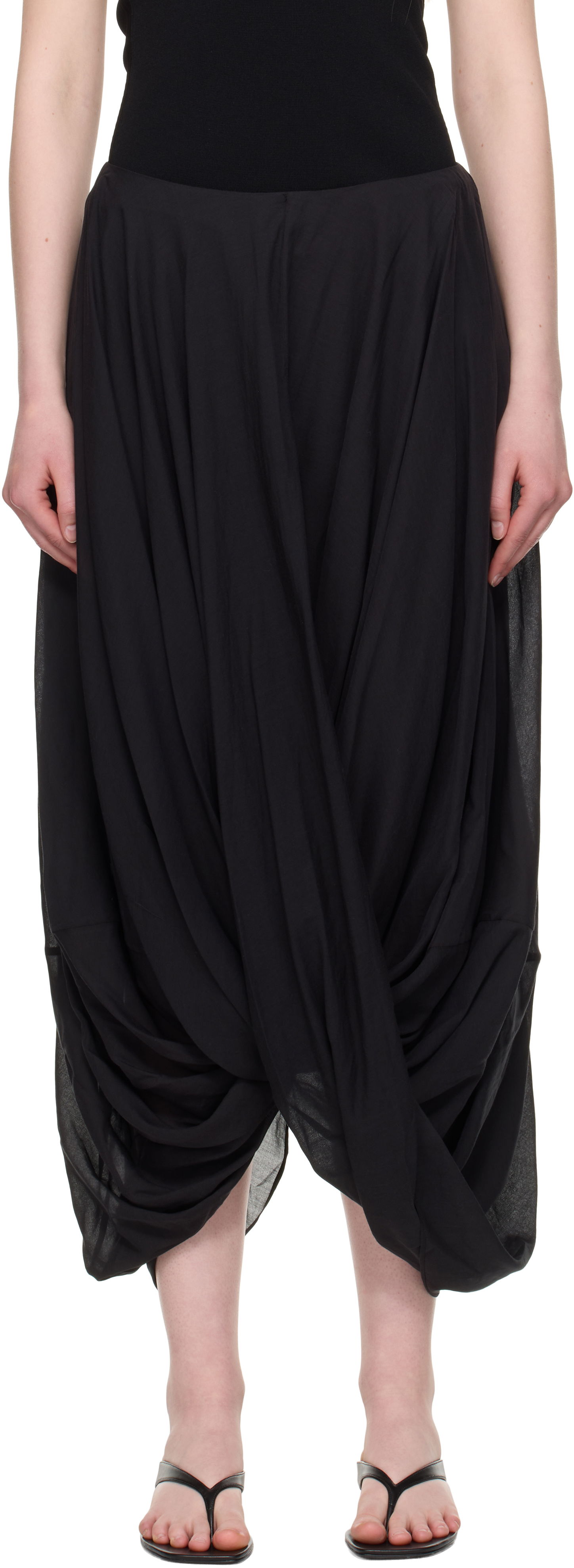 Kjol TOTEME TOTEME Cocoon Maxi Skirt Svart | 253-WRB0306-FB0430, 0