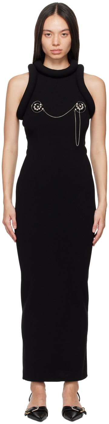 Klä Jean Paul Gaultier Gaultier 'The Long 3D' Maxi Dress Svart | 24/30-F-RO238-M077-00