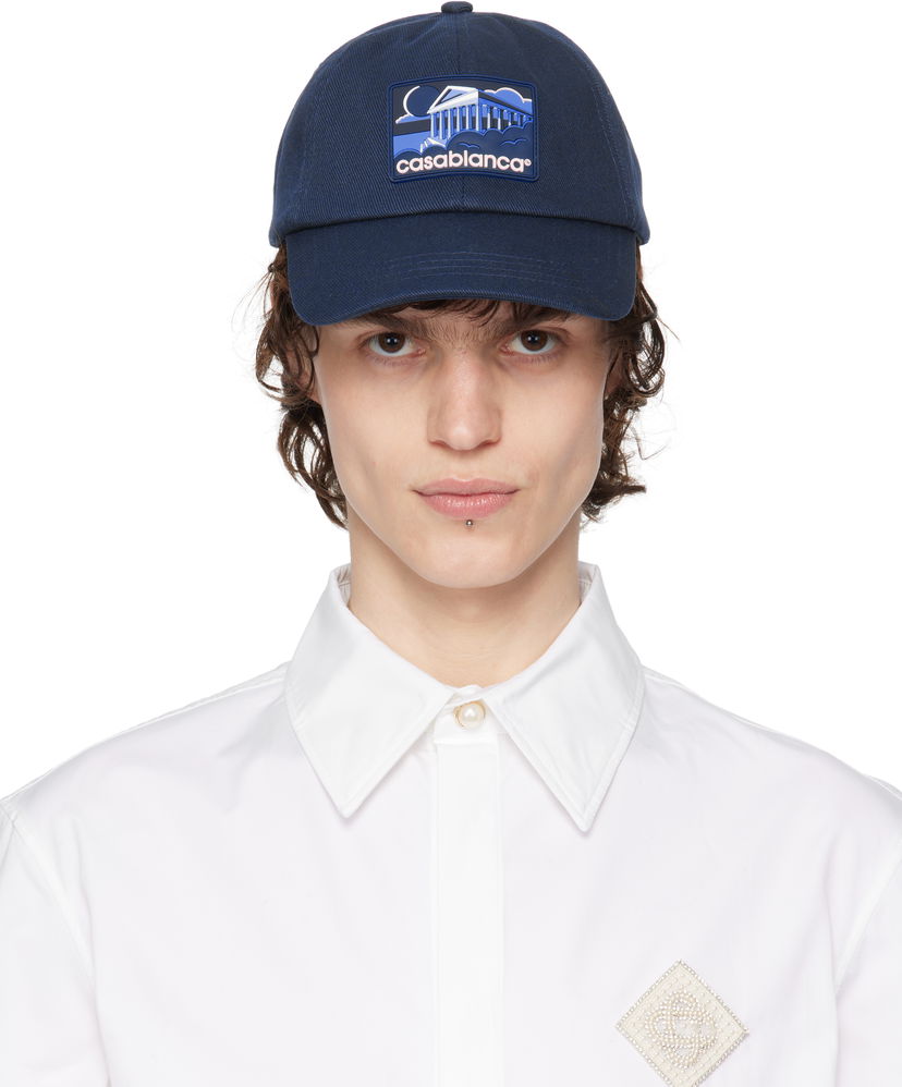 Keps Casablanca Casablanca Greek Temple Cap Mörkblå | APS25-HAT-002-03