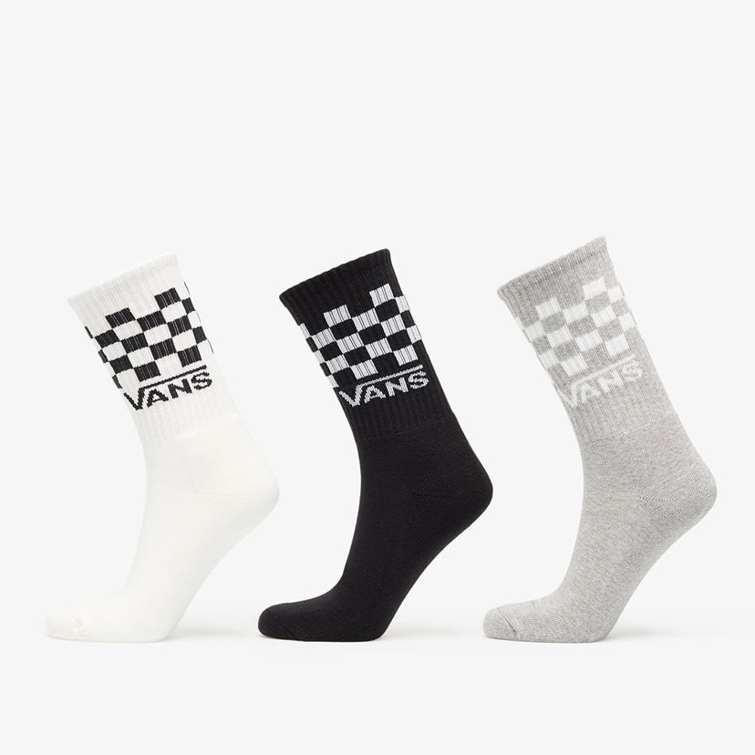 Strumpor Vans Vans Classic Check Crew Socks 3-Pack Vit | VN000QBUY281