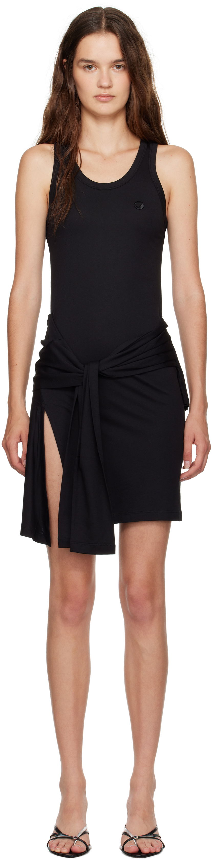 Klä Coperni Coperni Knotted Jersey Minidress Svart | COPJS160F5009