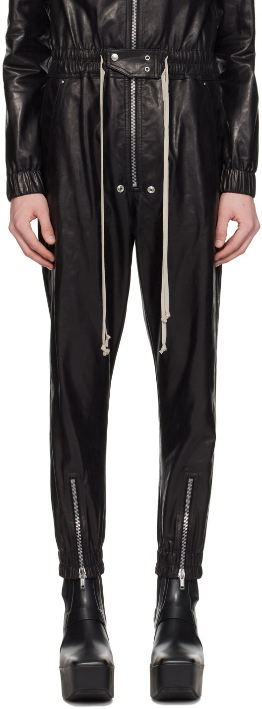 Jumpsuit Rick Owens Rick Owens Luxor Leather Jumpsuit Svart | RU01D3564 LSU