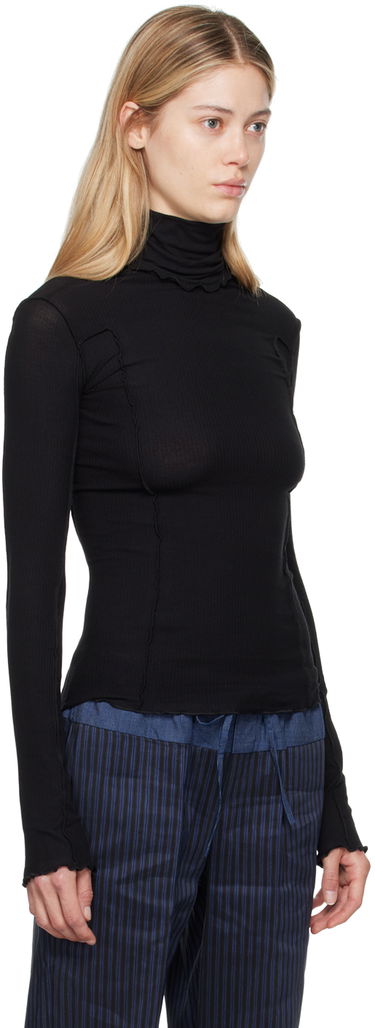 T-shirt Baserange Turtleneck Long Sleeve Top Svart | TTOMT-RI-000, 1