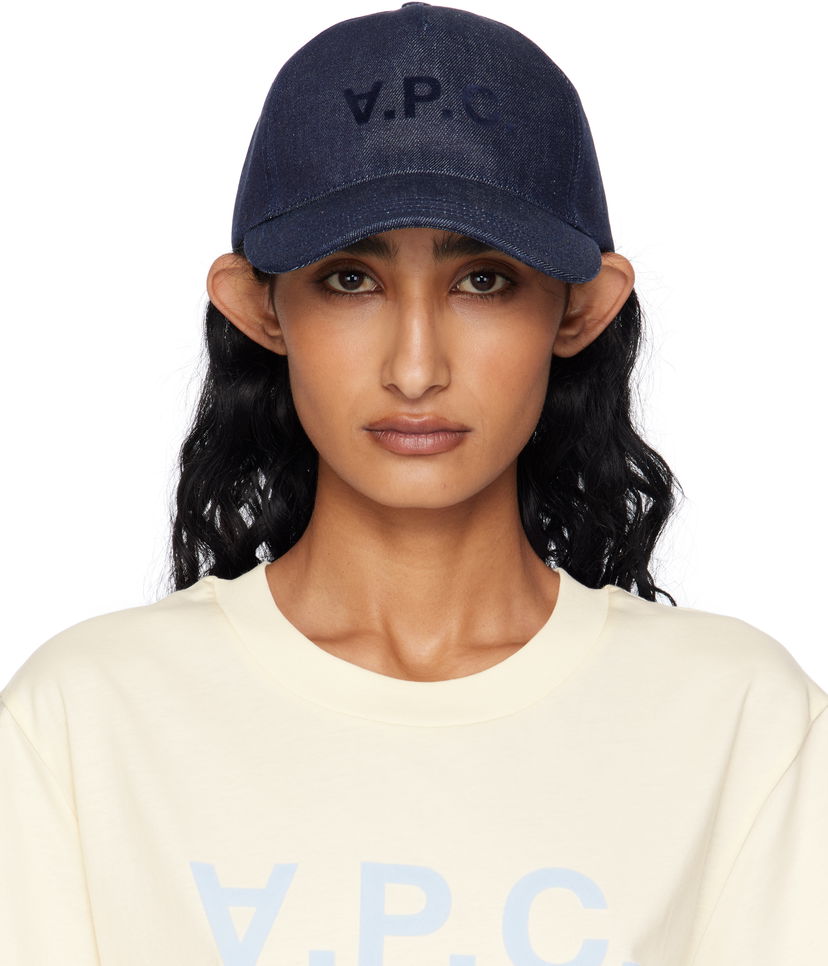 Keps A.P.C. A.P.C. Charlie Eden 'VPC' Baseball Cap Mörkblå | COHIZ-M24090