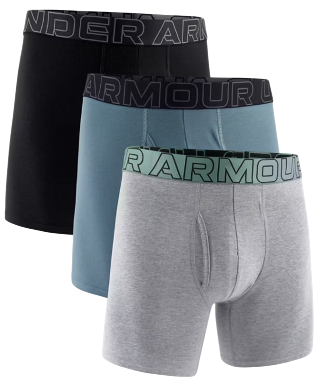 Boxare Under Armour Under Armour Solid 6" Boxer Shorts, 3-Pack Grå | 1383889-035, 0
