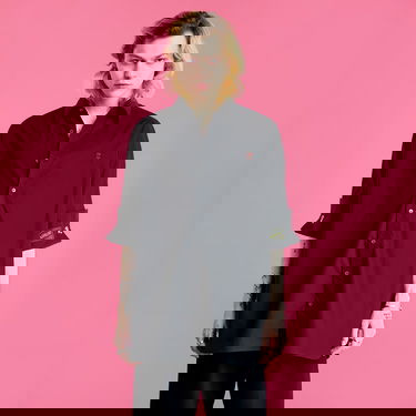 Skjorta RAF SIMONS Short Sleeve Business Shirt With Artist Date Svart | 221-247A-10000-0099, 1