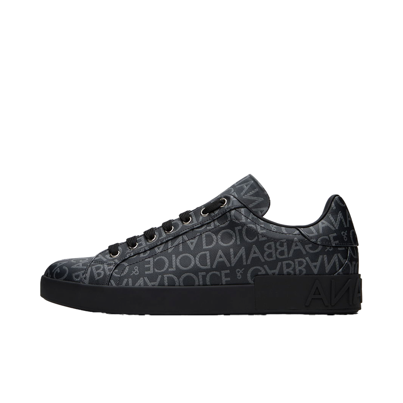 Sneakers och skor Dolce & Gabbana Black Portofino Sneakers Svart | CS1772AN237