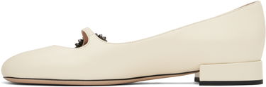 Skovård Valentino Valentino Garavani Mary-Jane Ballerina Flats with Crystal Embellishment Vit | 6W2S0LL7DHS, 2