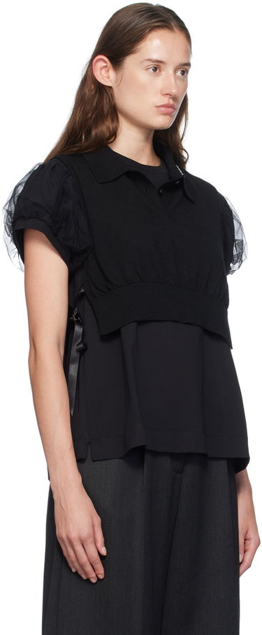 Linne Simone Rocha Simone Rocha Embellished Knit Vest Svart | VMK6WB 0646, 1