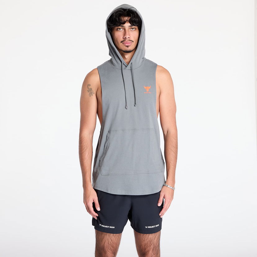 Kläder och accessoarer Under Armour Project Rock SL HD Payoff Clay Green/ Team Orange L Grå | 1387796-709