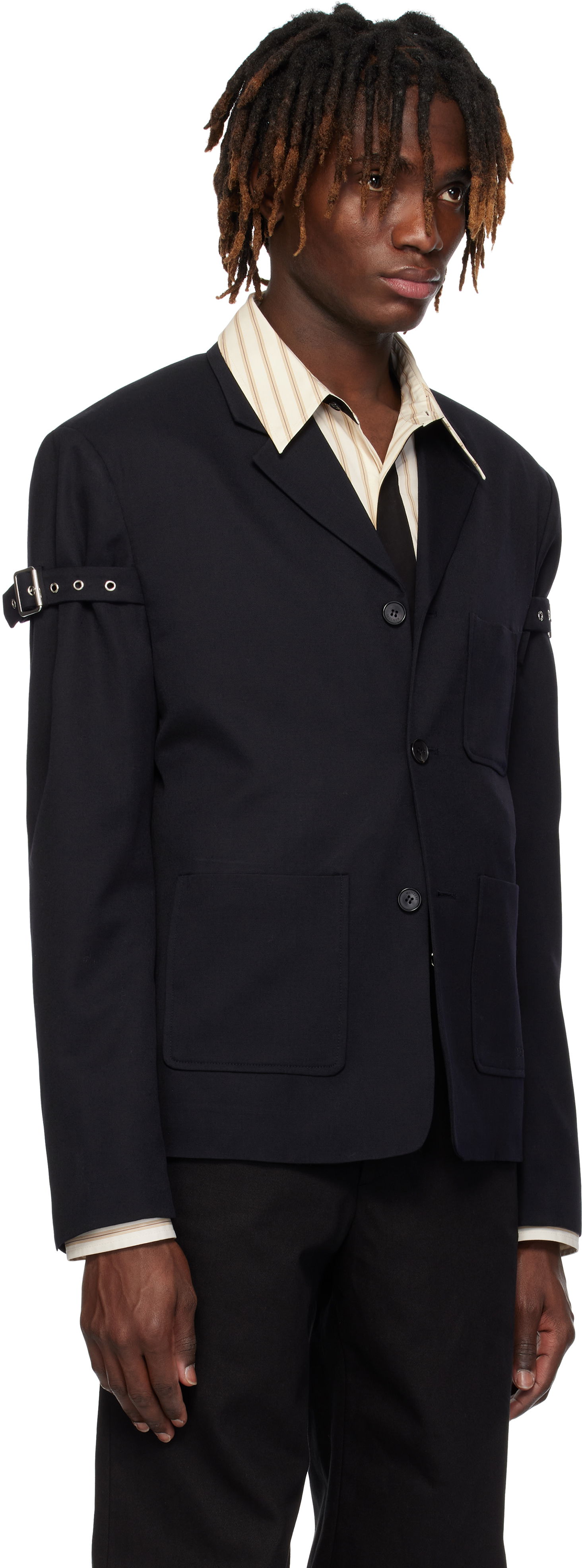 Jacka We11done We11done Belted Blazer Svart | WD-JK0-25-006-U-NV, 1
