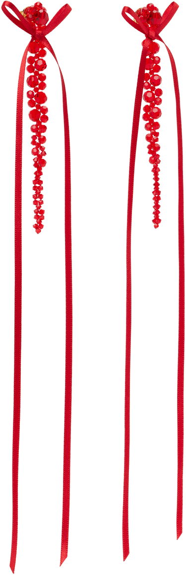 Örhängen Simone Rocha Simone Rocha Bow Ribbon Drip Earrings Rosa | ERG410S 0903, 4