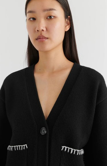 Sweater AXEL ARIGATO Glaze Relaxed Cardigan Svart | A2134001, 7