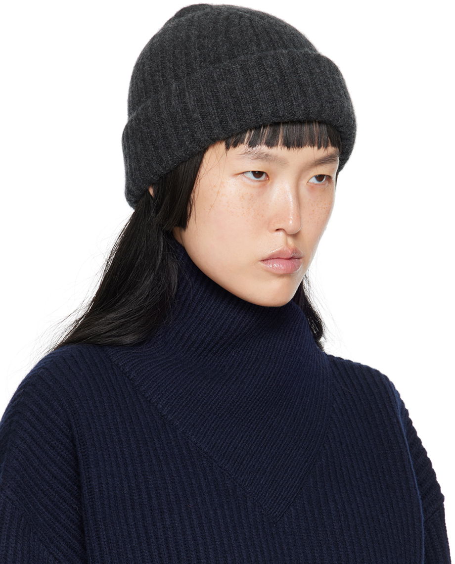 Mössa TOTEME Chunky Brim Beanie Grå | 224-7021-753, 1