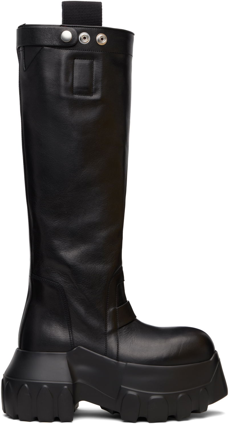 Sneakers och skor Rick Owens Rick Owens Concordians Mega Tractor Tall Boots Svart | RP02E4870 LOO