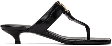 Tillbehör TOTEME TOTEME 'The Belted Croco' Heeled Sandals Svart | 242-WAS2043-LE0023, 0