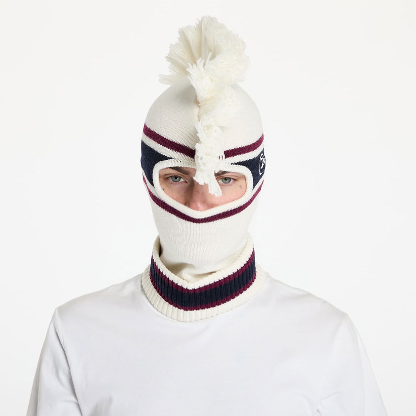 Mössa Ambush Fringe Knit Balaclava Tofu/ Tofu Universal Vit | BMLC001F24KNI0013131