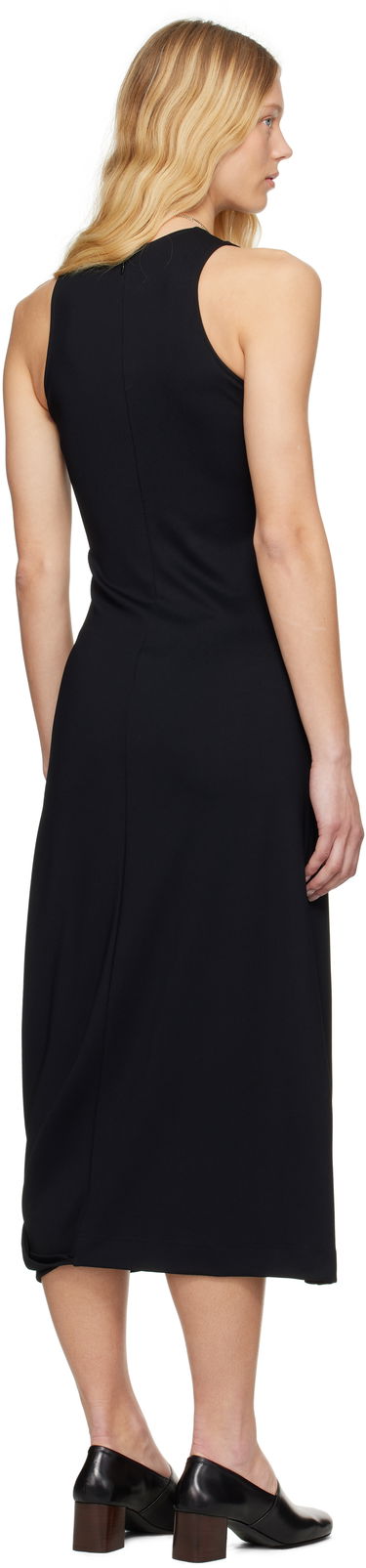 Klä LEMAIRE Lemaire Twisted Hem Midi Dress Svart | DR1106 LJ1034, 2