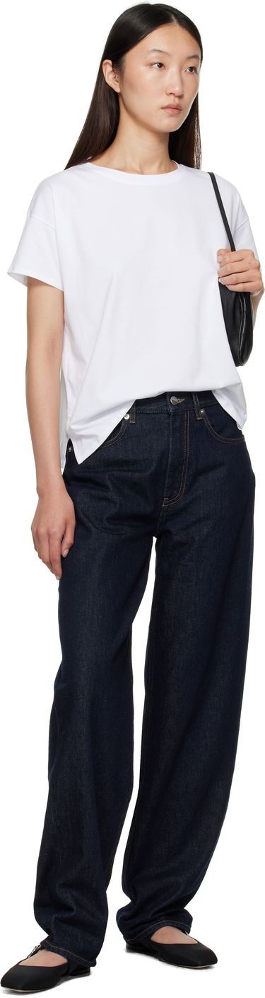 T-shirt Loulou de Saison Loulou de Saison Basiluzzo Short Sleeve T-Shirt Vit | BASILUZZO LDS, 3