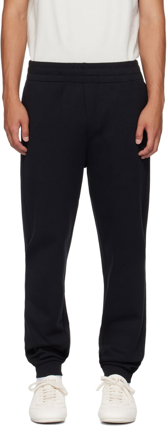 Träningsbyxor Moncler Black Plaque Sweatpants Svart | J20918H0000989AHM