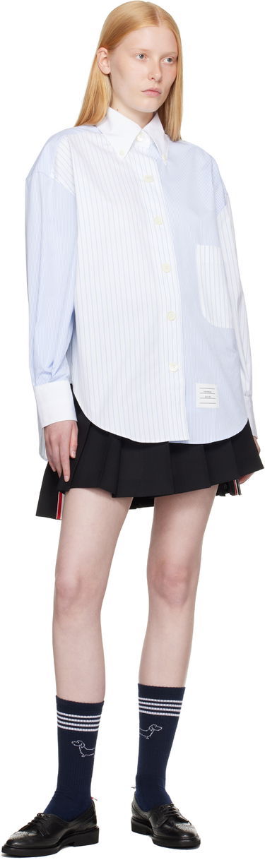 Kjol Thom Browne Thom Browne Wool Fresco Pleated Miniskirt Svart | FGC402V-00473, 3