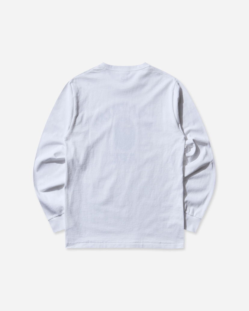 T-shirt BAPE College Longsleeve T-Shirt Vit | 1L80111001 WHITE