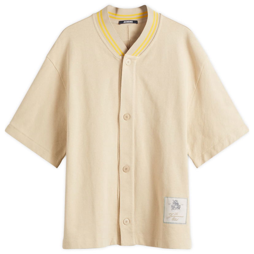 Polotröja Jacquemus Jacquemus Polo Collar Jersey T-Shirt Beige | 25E255JS297-2467-150