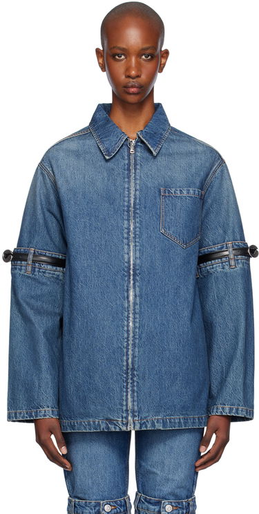 Jacka Coperni Denim Jacket With Open Elbows Blå | COPCH42252, 0