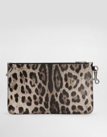 Resväska Dolce & Gabbana Dolce & Gabbana Calfskin Leopard Print Toiletry Bag Flerfärgad | BP3343A6519HY13M, 2