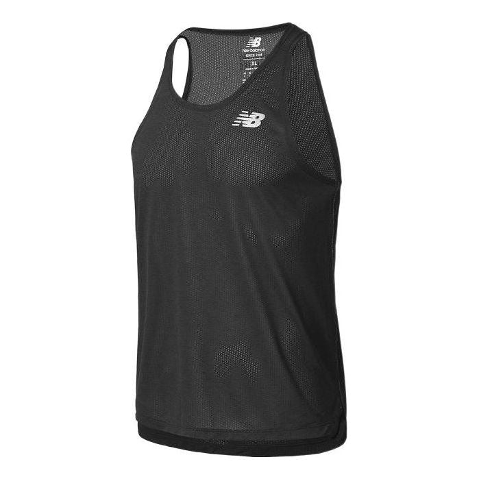 Linne New Balance Essentials Logo Running Tank Top Svart | AMT21260-BK