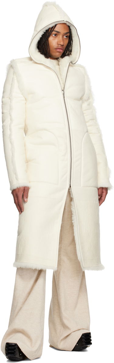 Byxor Rick Owens Concordians Geth Corduroy Flared Trousers Beige | RU02E1333 MLC, 3