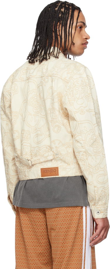 Jacka KENZO Kenzo Paris VERDY Edition Embroidered Trucker Jacket Beige | FF55DV3096W1, 2