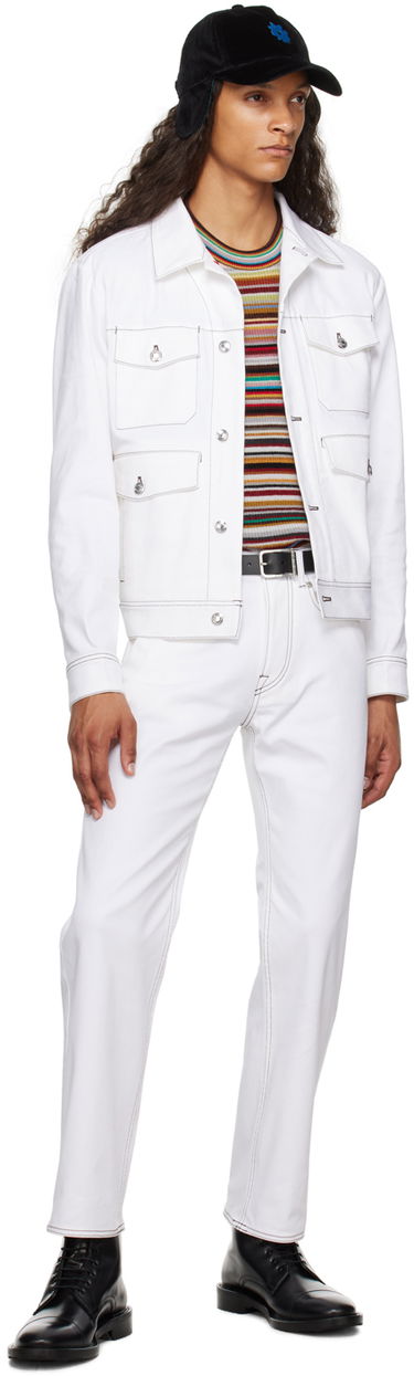 Jacka Paul Smith Paul Smith Western Denim Jacket Vit | M1R-530Y-L02116-01, 3