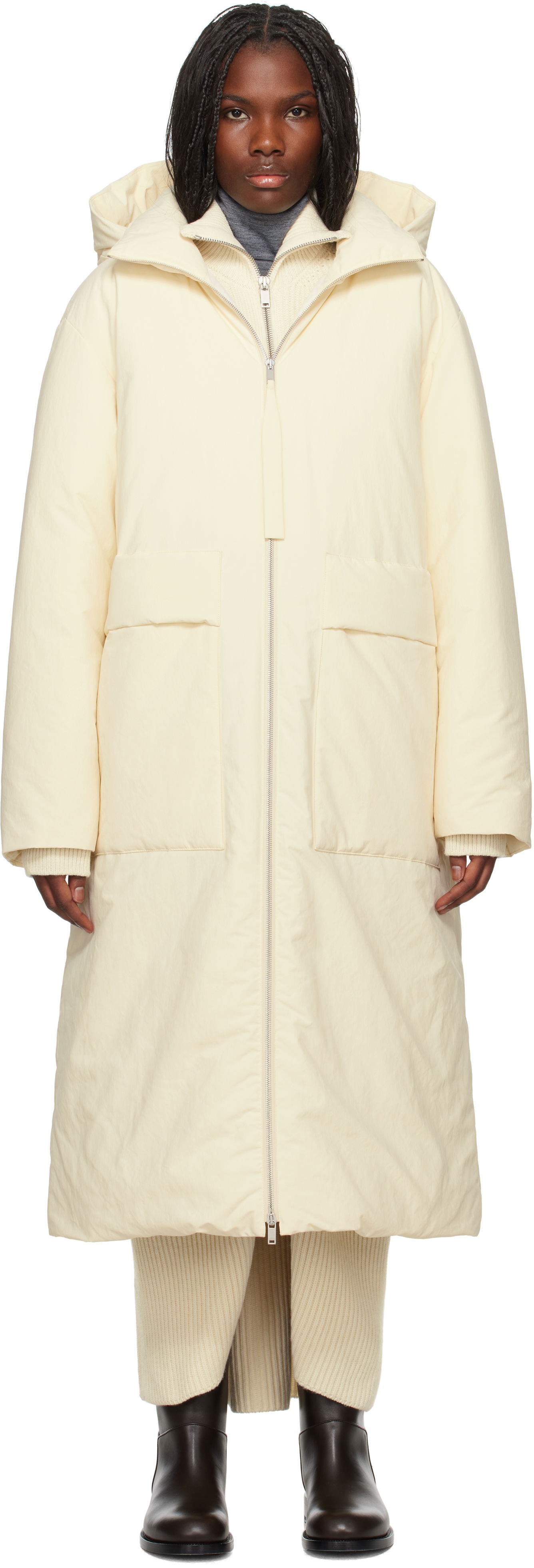 Pufferjacka Jil Sander Down Coat Vit | J40AF0156_J70008, 0