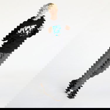 Sweatshirt Pleasures Darklands Hoodie Black Svart | P24F077 BLACK, 4