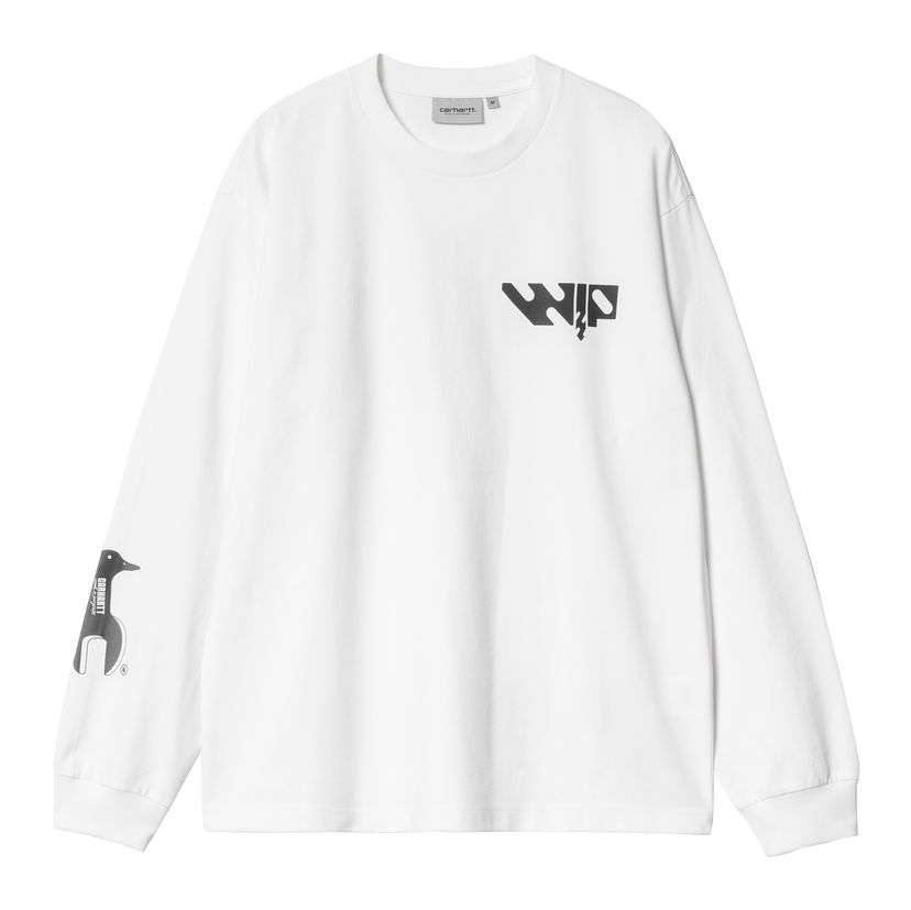 T-shirt Carhartt WIP Long Sleeve Graphic Print T-Shirt Vit | I034411_9